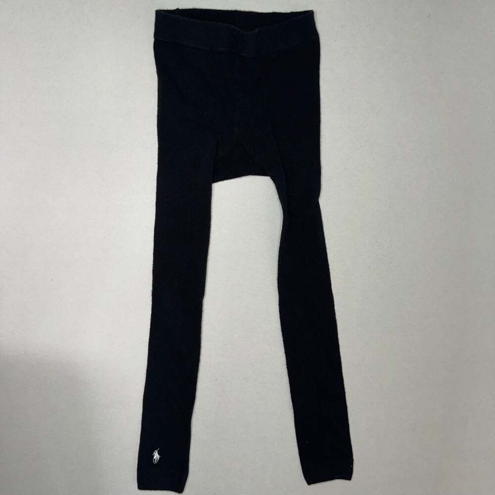 Polo Ralph Lauren Girls Black Ribbed Leggings Size 4-6X